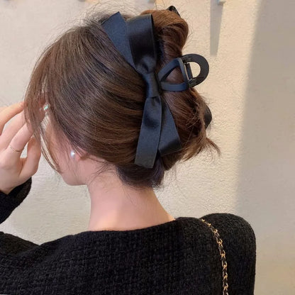 Black Bow Hair Claw Clip